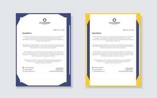 new modern elegant of letterhead template for stationary design vector