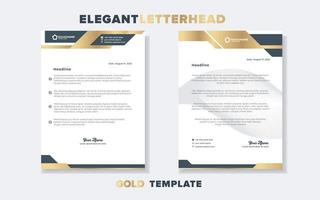 modern luxury golden letterhead design template for stationary for business corporation editable format eps10 vector