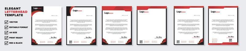 set of modern letterhead template for stationery design all business corporate company. vector format editable A4. for download.