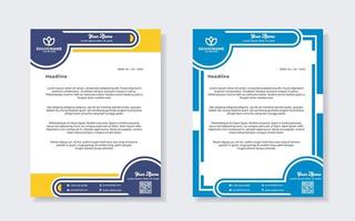 set of modern letterhead template for stationery design all business company. vector format editable A4. for download.