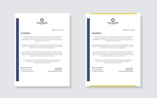 new modern elegant of letterhead template for stationary design vector