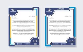 modern letterhead template for stationery design all business company. vector format editable A4. for download.