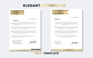 modern luxury golden letterhead design template for stationary for business corporation editable format eps10 vector