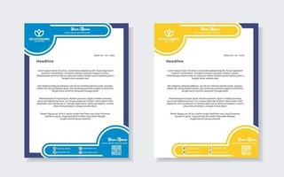 new modern elegant of letterhead template for stationary design vector