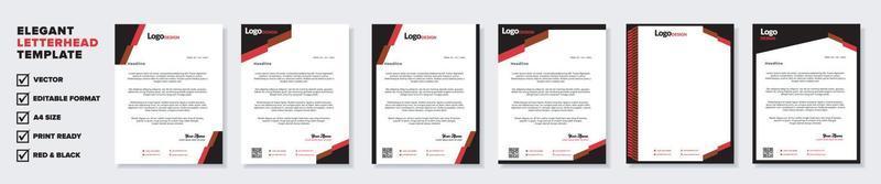 set of modern letterhead template for stationery design all business corporate company. vector format editable A4. for download.