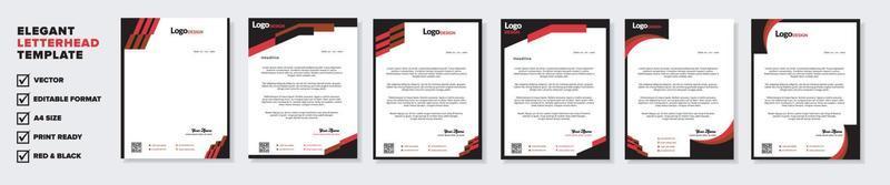 set of modern letterhead template for stationery design all business corporate company. vector format editable A4. for download.