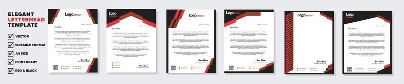 set of modern letterhead template for stationery design all business corporate company. vector format editable A4. for download.