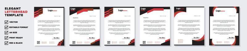 set of modern letterhead template for stationery design all business corporate company. vector format editable A4. for download.