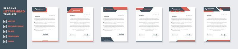 set of modern letterhead template for stationery design all business corporate company. vector format editable A4. for download.