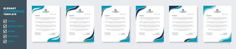 new modern elegant of letterhead template for stationary design vector