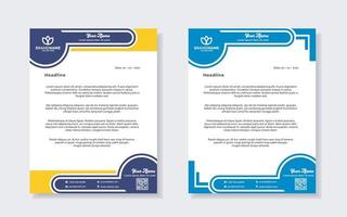 set of modern letterhead template for stationery design all business company. vector format editable A4. for download.