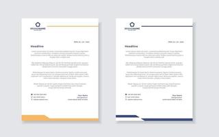 set of modern letterhead template for stationery design all business company. vector format editable A4. for download.