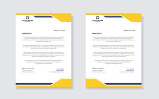 new modern elegant of letterhead template for stationary design vector