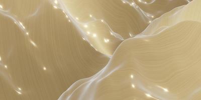 abstract background golden waves warped texture 3d illustration photo