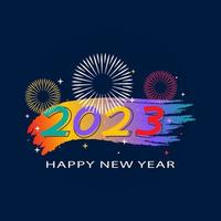 Happy new year abstract fullcolor vector