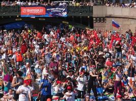 St Petersburg, Russia, 2022 - Seven's International SUP Festival brought six thousand people in one place and broke world record photo