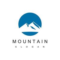 Mountain Retro Logo Design Vector