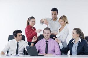 grupo de personas de negocios en reunión foto