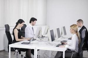 business people group working in customer and help desk office photo