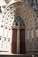 Main entrance of Nantes cathedral. Gothic style. photo