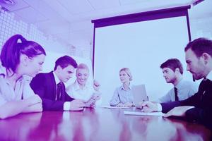 business people in a meeting at office photo