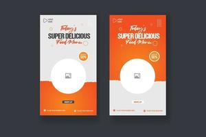 Food social media story post template design. Suitable for Social Media Post Restaurant and culinary Promotion vector