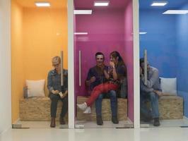 group of business people in creative working  space photo