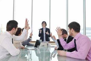 group of business people at meeting photo