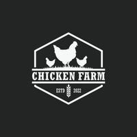 Chicken farm logo vector