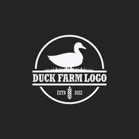 Duck farm logo vector