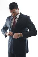 business man isolated over white background photo