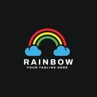 Rainbow logo design vector