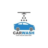 Car wash simple flat logo vector