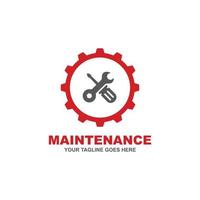Maintenance simple flat logo vector
