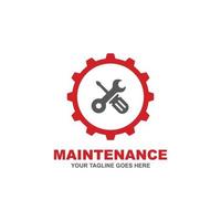 Maintenance simple flat logo vector