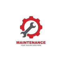 Maintenance simple flat logo vector