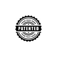 Patented grunge stamp seal icon vector