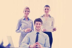 business people in a meeting at office photo