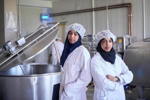 business woman team in local  cheese production company photo