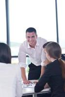 business people group in a meeting at office photo