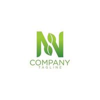 n leaf logo design and premium vector templates