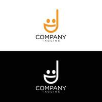 diseño de logotipo j smile y plantillas vectoriales premium vector