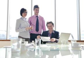 group of business people at meeting photo