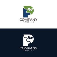 p leaf logo design and premium vector templates