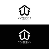 w home logo design and premium vector templates