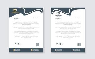 set of modern letterhead template for stationery design all business corporate company. vector format editable A4. for download.