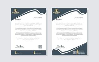 set of modern letterhead template for stationery design all business corporate company. vector format editable A4. for download.