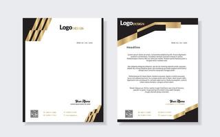 modern luxury golden letterhead design template for stationary for business corporation editable format vector