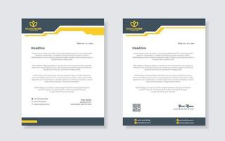 set of modern letterhead template for stationery design all business corporate company. vector format editable A4. for download.