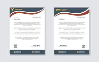 set of modern letterhead template for stationery design all business corporate company. vector format editable A4. for download.